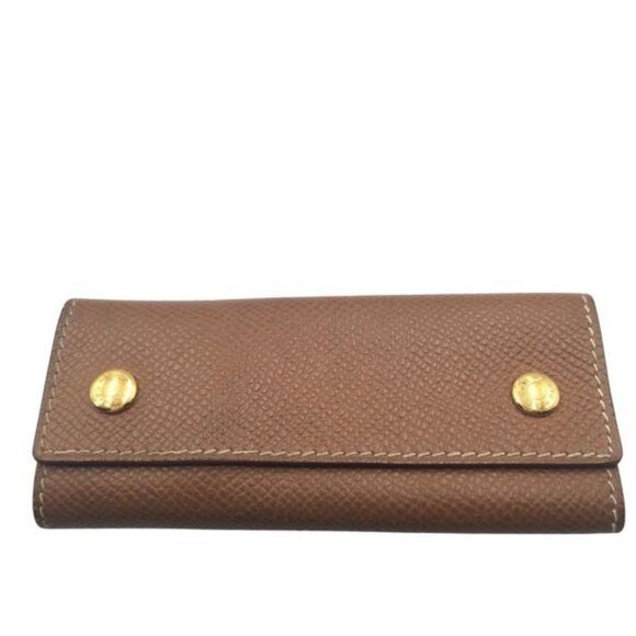 Hermes Handbags - Hermes Key Case Gold Veau Epsom 4 Rows Key Holder